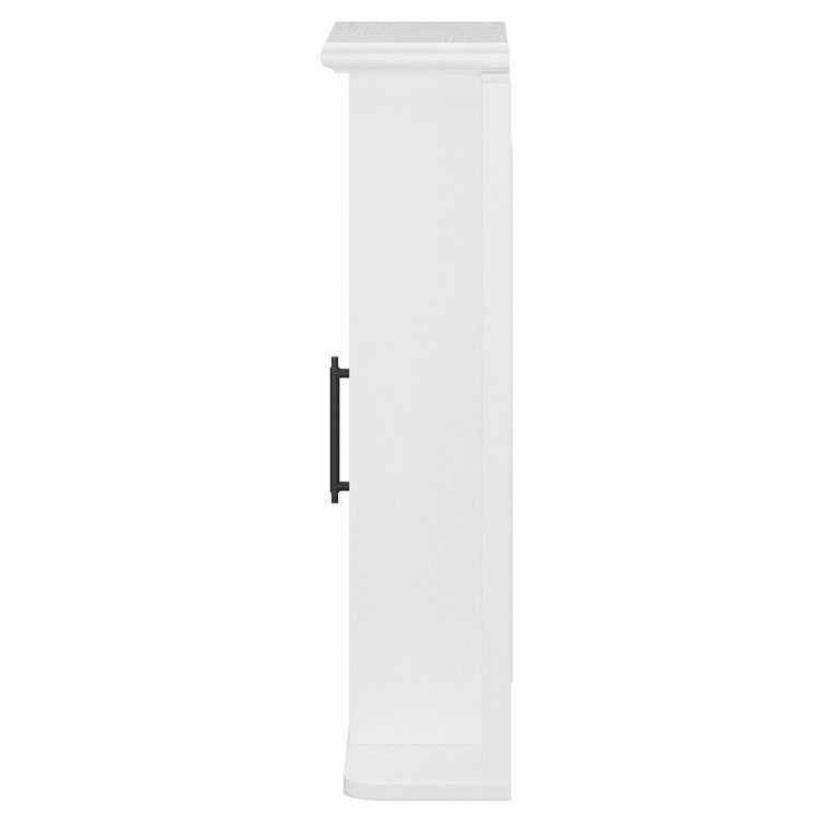 White Ash Farmhouse Wall-Mount Medicine Cabinet with Mirror