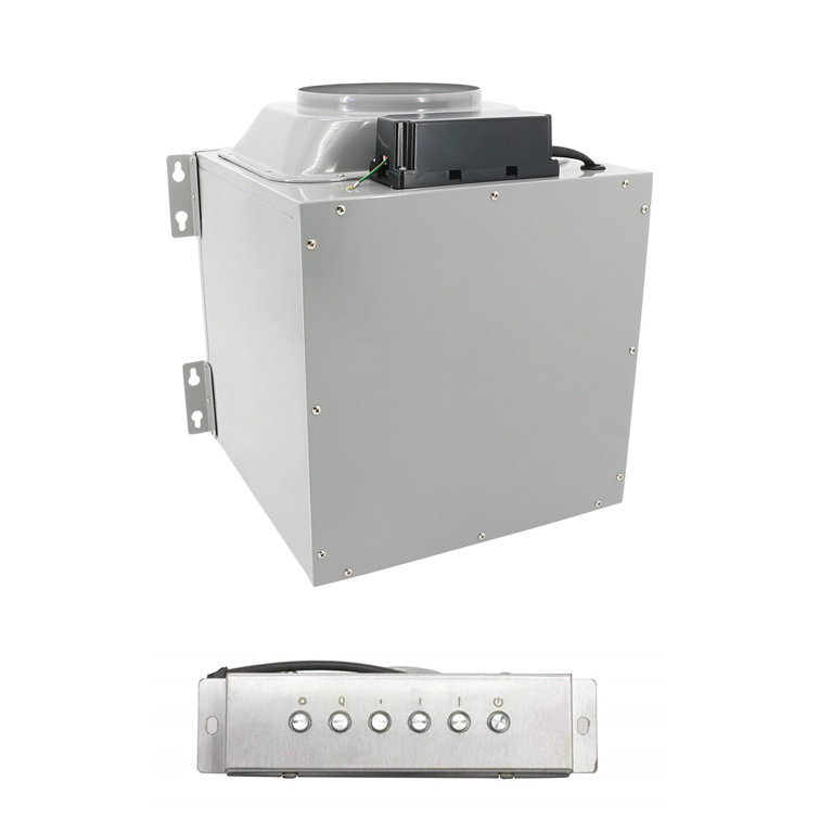 Brushed Stainless Steel Wall Mounted Range Hood with LED Lights