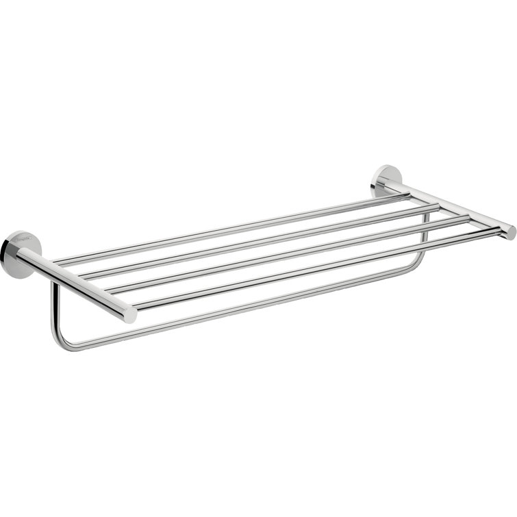 Chrome Wall Mounted Modern Towel Rack with Bar
