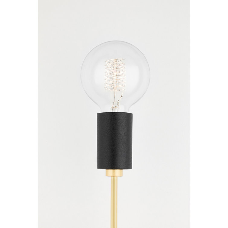 Aged Brass 2-Light Dimmable Metal Sconce