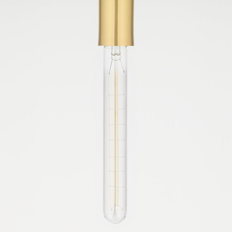 Aged Brass Slim Dimmable Wall Sconce with Stainless Steel