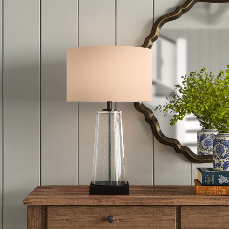 Kids' Voice-Controlled Tripod Lamp with Black Linen Shade