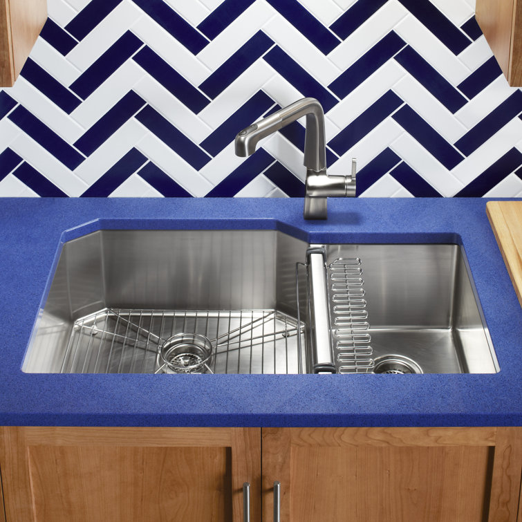 Strive 35.5" Stainless Steel Double Bowl Undermount Kitchen Sink
