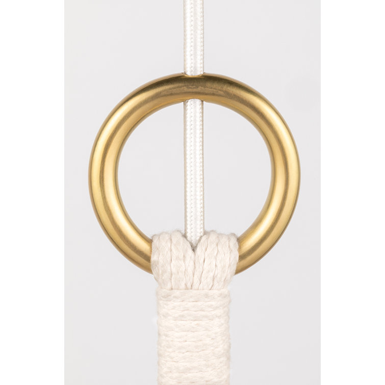 Aged Brass Bohemian Pendant Light with Clear Glass Shade