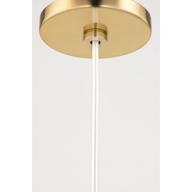 Aged Brass Bohemian Pendant Light with Clear Glass Shade