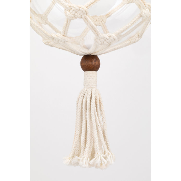 Aged Brass Bohemian Pendant Light with Clear Glass Shade