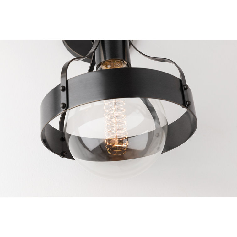 Violet Flared Cage 13.5" Bronze Plug-In Wall Sconce