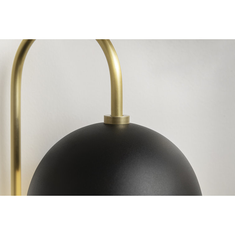 Renee Aged Brass & Black 2-Light Geometric Wall Sconce