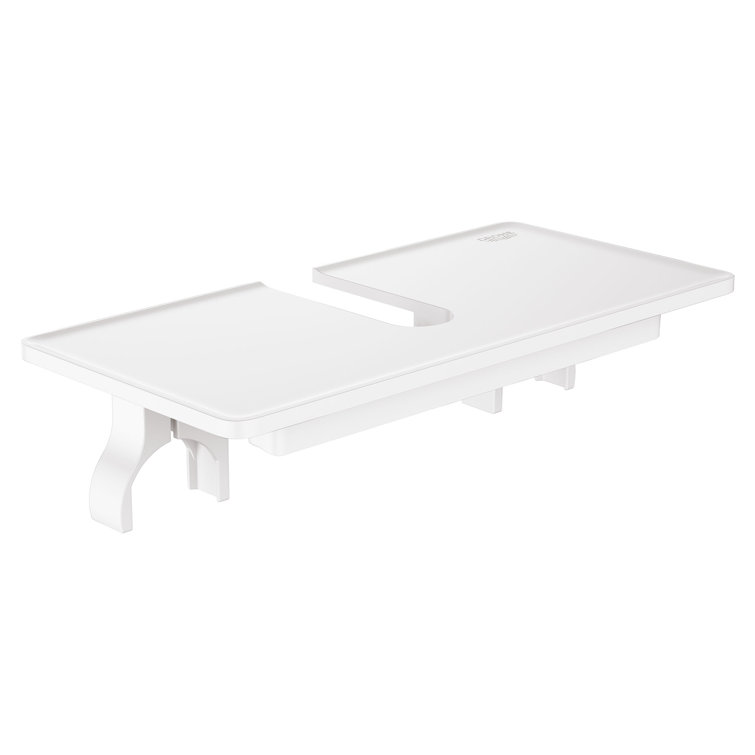 Euphoria White Acrylic Wall Mounted Shower Tray