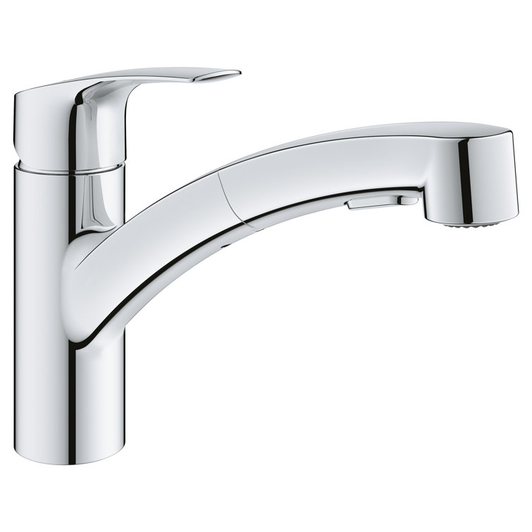 Eurosmart 7" Chrome Dual Spray Pull-Out Kitchen Faucet