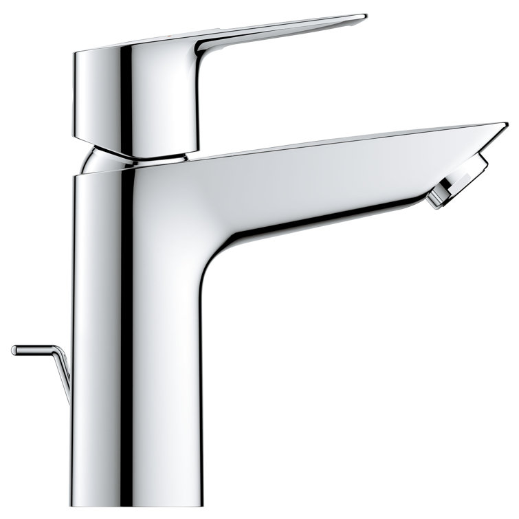Sleek BauLoop Polished Chrome Single-Handle Bathroom Faucet