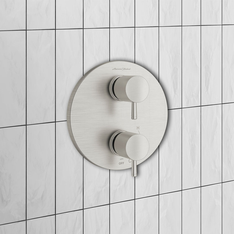 Brushed Nickel 2-Handle Integrated Shower Diverter Trim