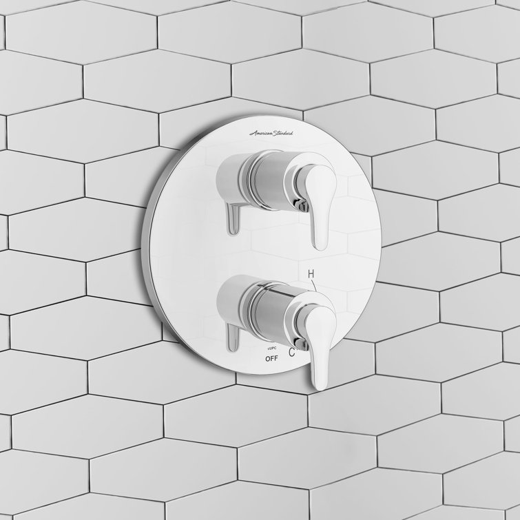Polished Chrome Dual Handle Shower Diverter Trim