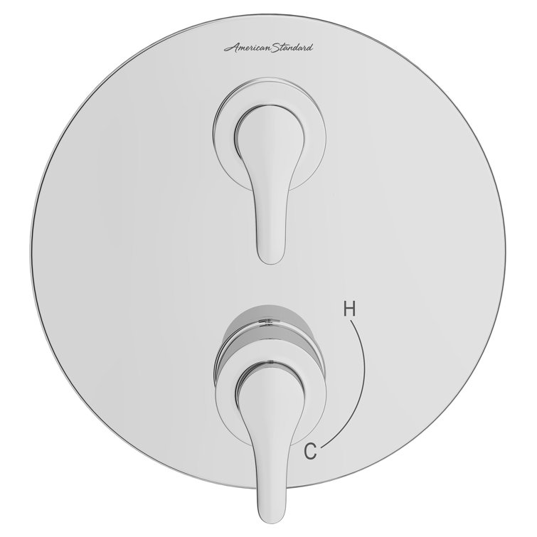 Polished Chrome Dual Handle Shower Diverter Trim