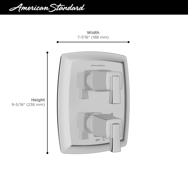 Polished Chrome Dual Handle Shower Diverter Trim