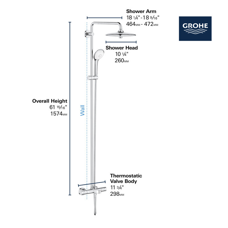 Euphoria Starlight Chrome Adjustable Multi-head Shower System