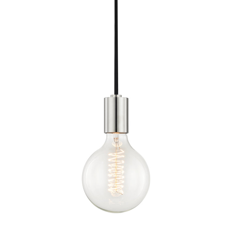 Polished Nickel Vintage Globe Pendant Light