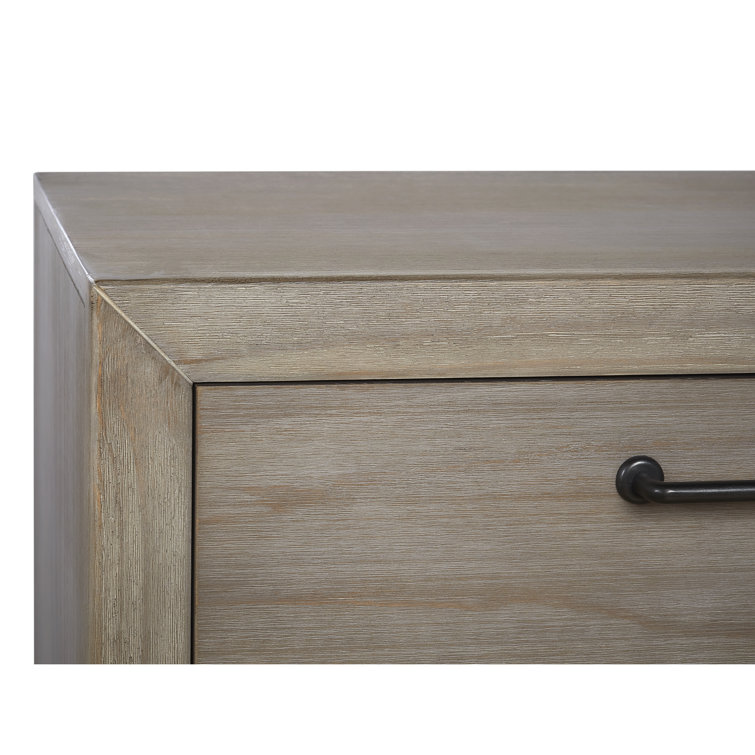 Windsor Oak Gray Mid-Century Double Dresser with Dovetail Drawers