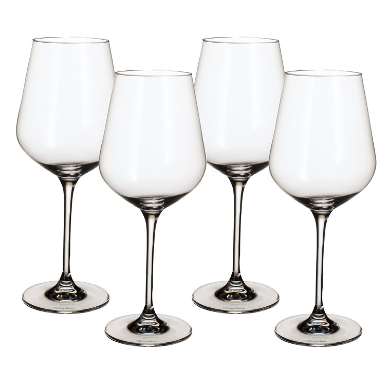 La Divina Clear Crystal White Wine Glass Set of Four