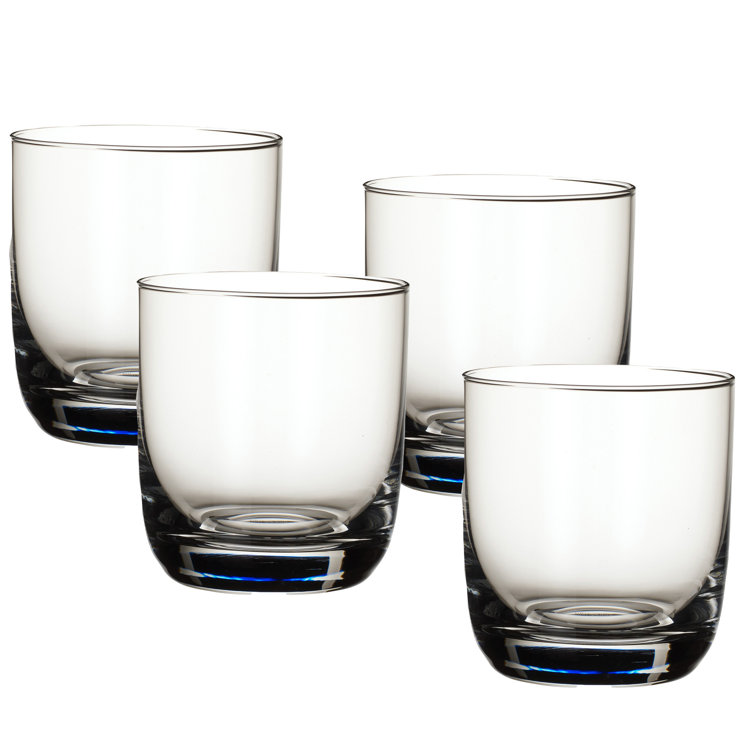 La Divina Clear Crystal Lowball Glass Set of Four