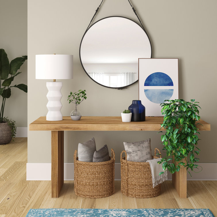 Carlin 26.5" Matte White Ceramic Table Lamp with Alexa Voice Control