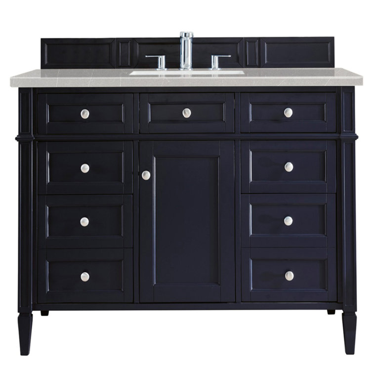 Victory Blue 48'' Transitional Solid Wood Single Vanity