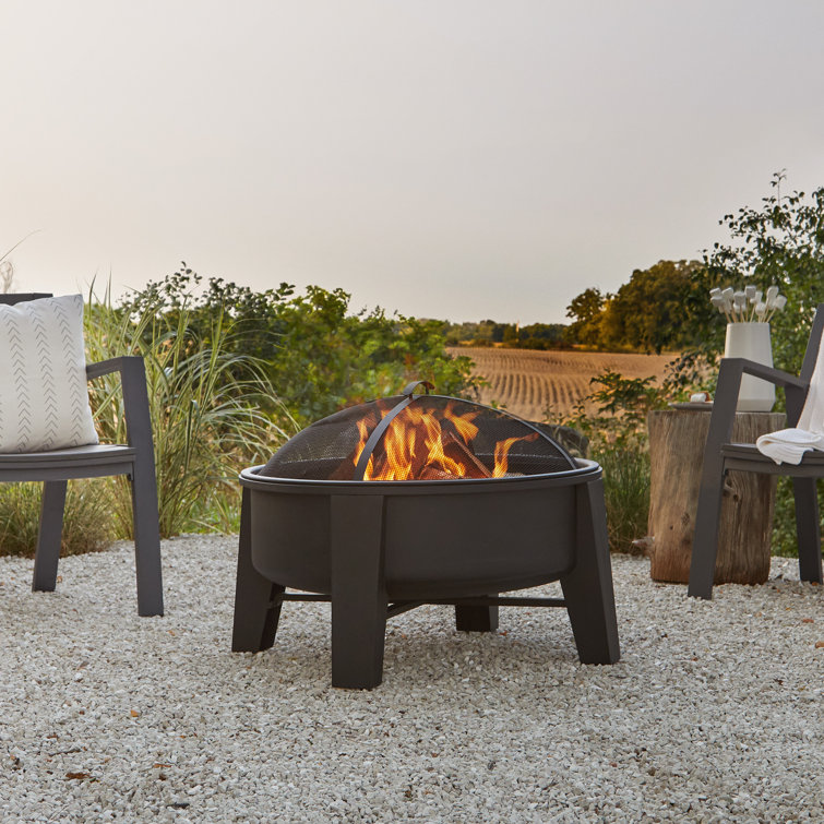 Forsyth 32" Black Iron Wood Burning Fire Pit