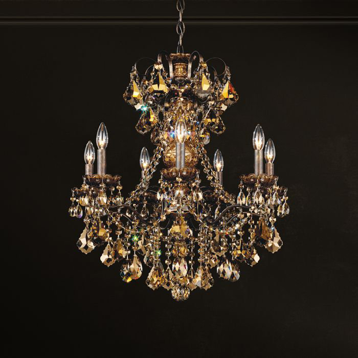 Heirloom Gold 7-Light Traditional Chandelier with Clear Heritage Crystal
