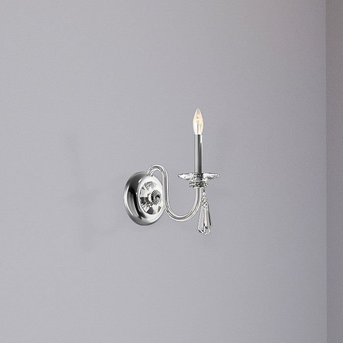 Savannah Elegance Black and Silver Dimmable Wall Sconce
