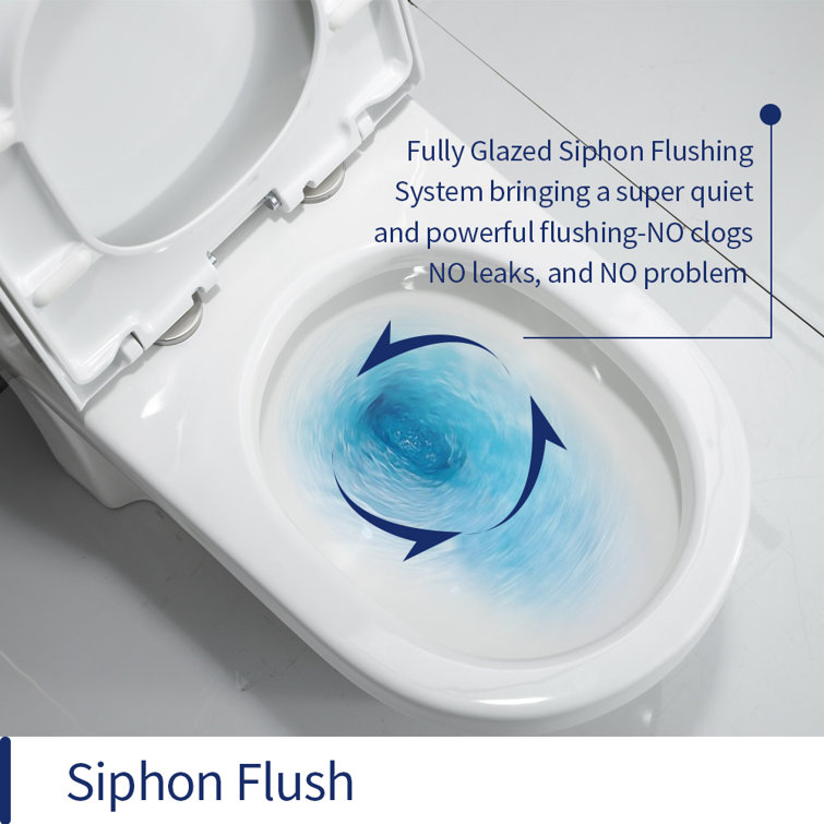 Compact White Vitreous China Dual Flush Round Toilet