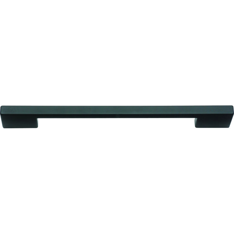 Matte Black Modern Bar Pull with Mounting Hardware