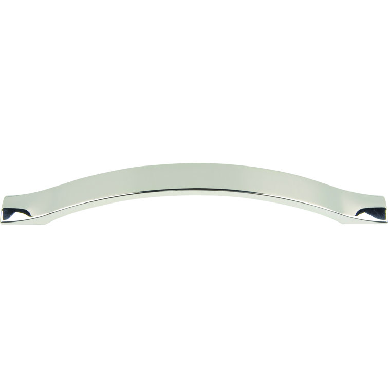 Polished Nickel Modern Arch Bar Pull with Mounting Hardware