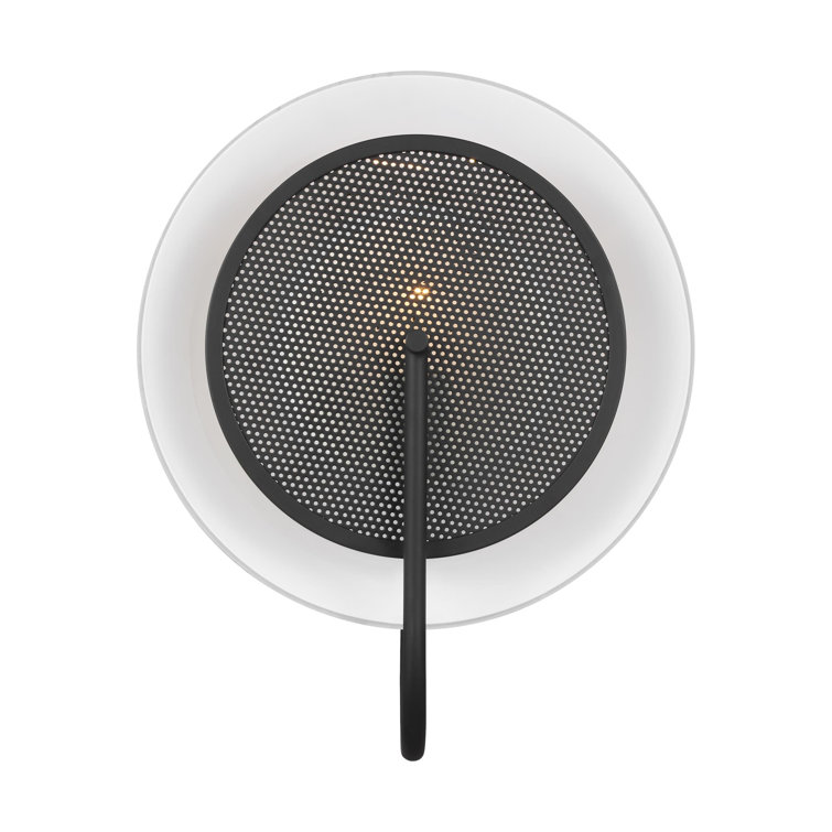 Midnight Black Organic Form 16'' Dimmable Wall Sconce