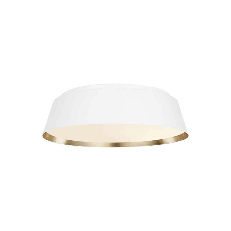 Ellen DeGeneres Asher Matte White and Gold 4-Light Flush Mount