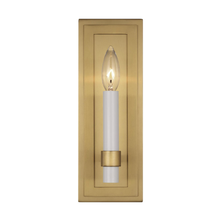Burnished Brass 1-Light Candle Wall Sconce
