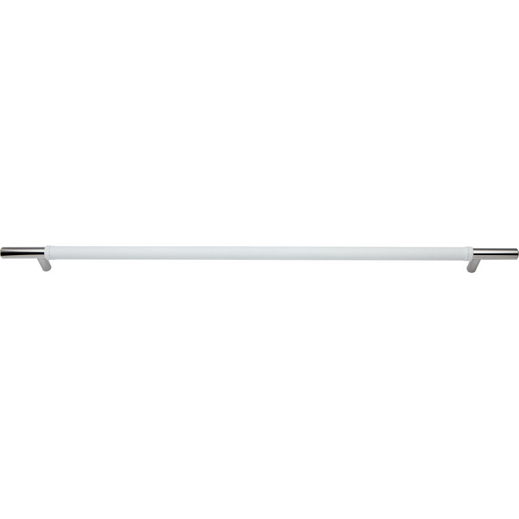 Zanzibar 19.8" White and Polished Chrome Bar Appliance Pull