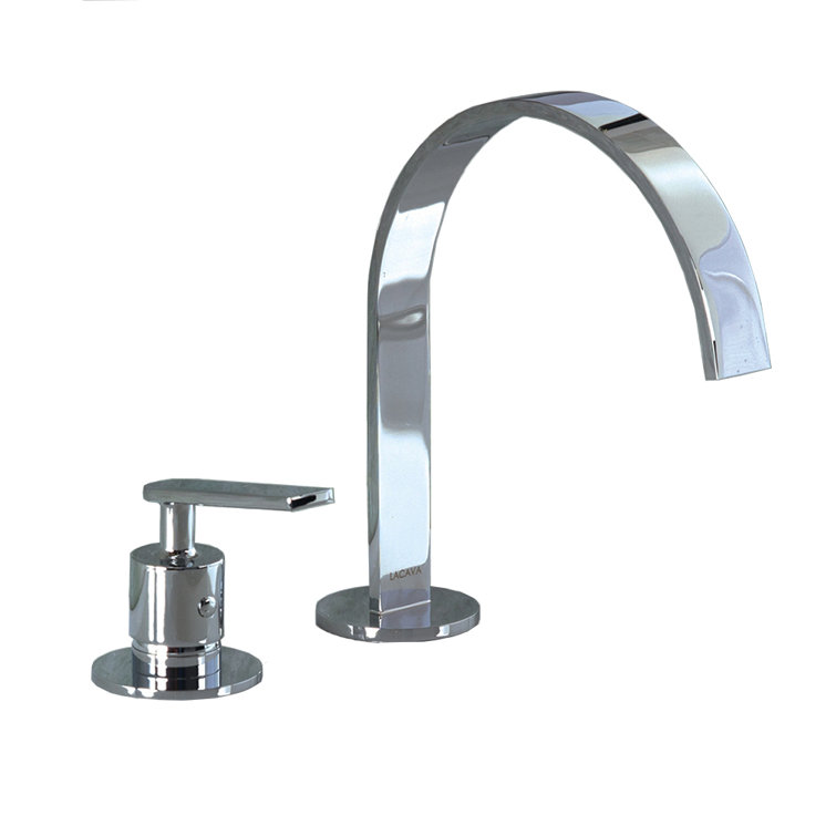 Polished Chrome Arch Vessel Sink Faucet with Drain Assembly