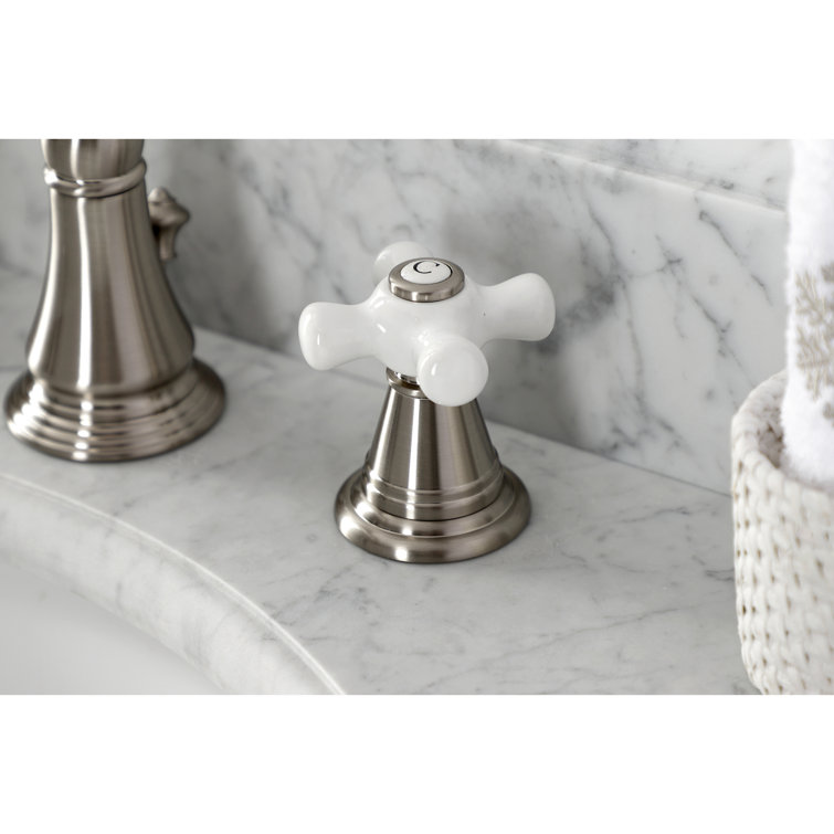 Victorian Elegance 8'' Widespread Brushed Nickel Bathroom Faucet