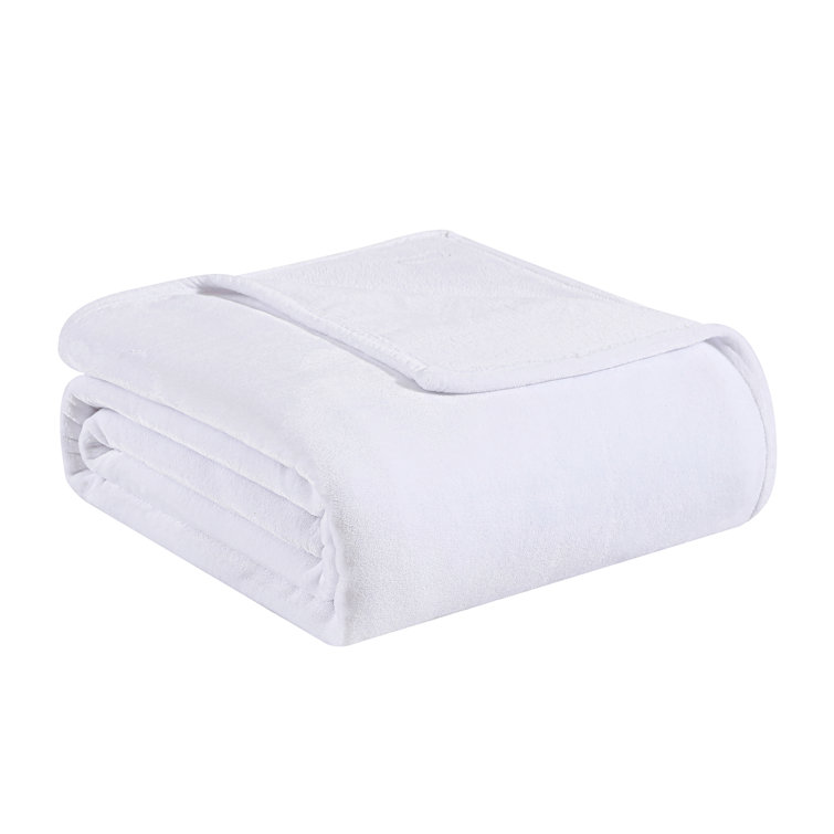 Island-Inspired White Ultra Soft Plush King Blanket