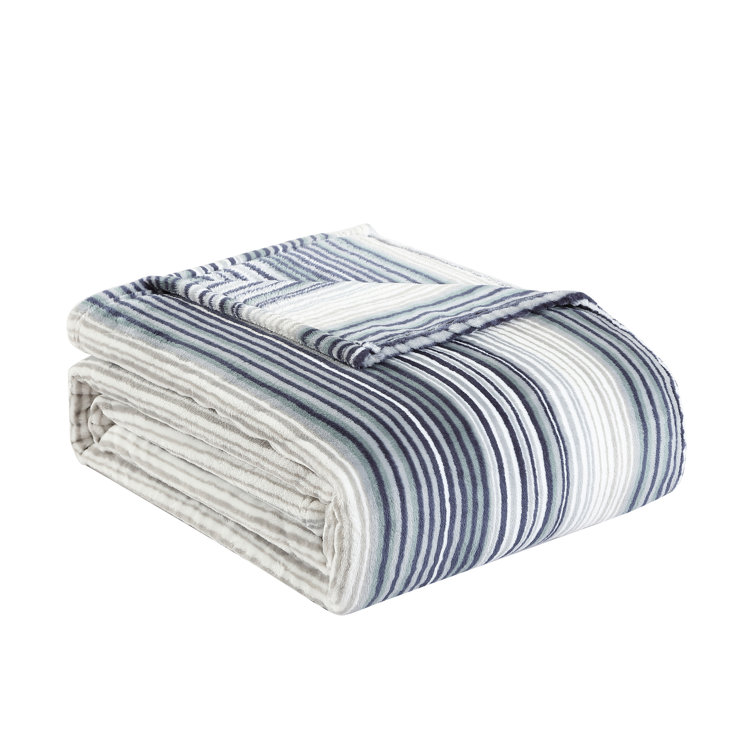 Sandy Shores Blue King Reversible Fleece Blanket