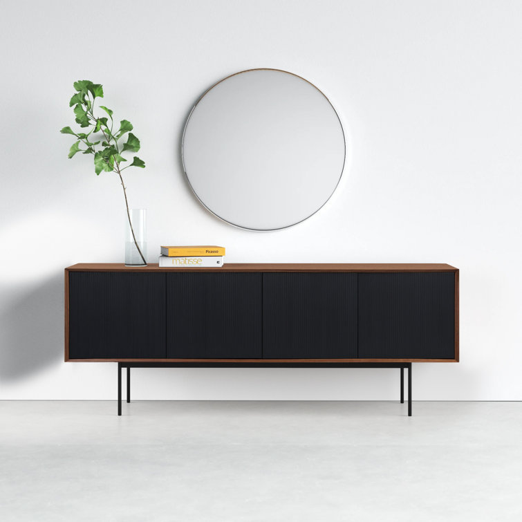 Heath 87'' Solid Oak and Mango Wood Contemporary Sideboard