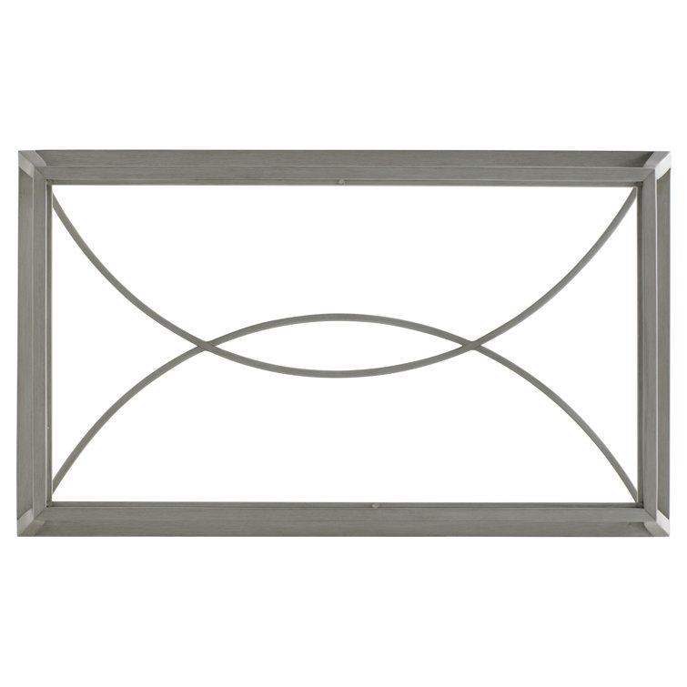 Elegant Oyster Shell Gray 49" Round Aluminum Cocktail Table