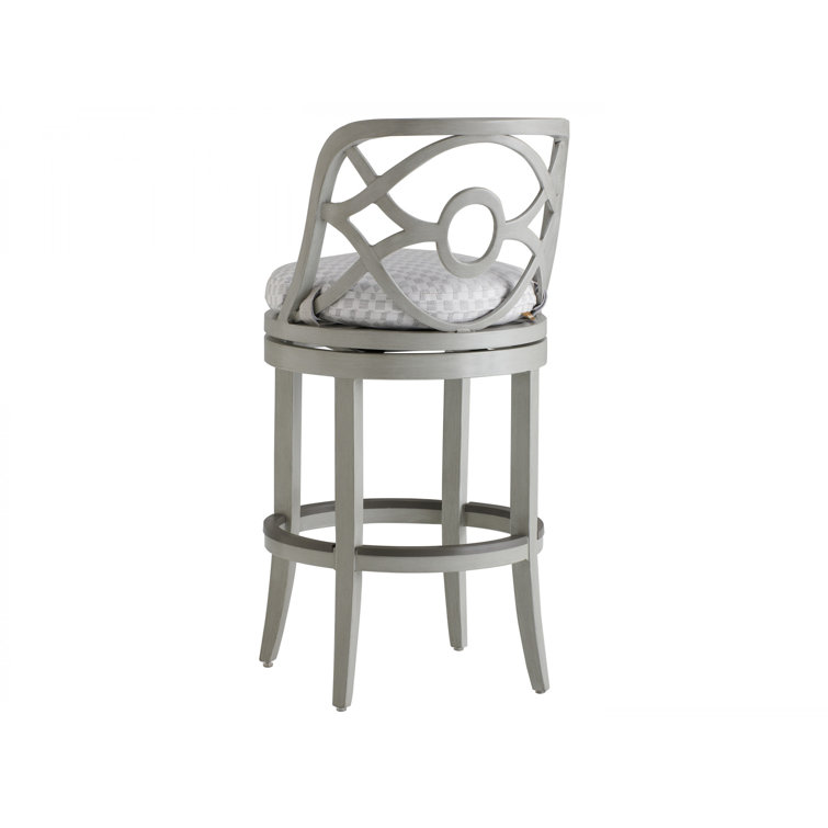 Oyster Shell Soft Gray Aluminum Swivel Counter Stool