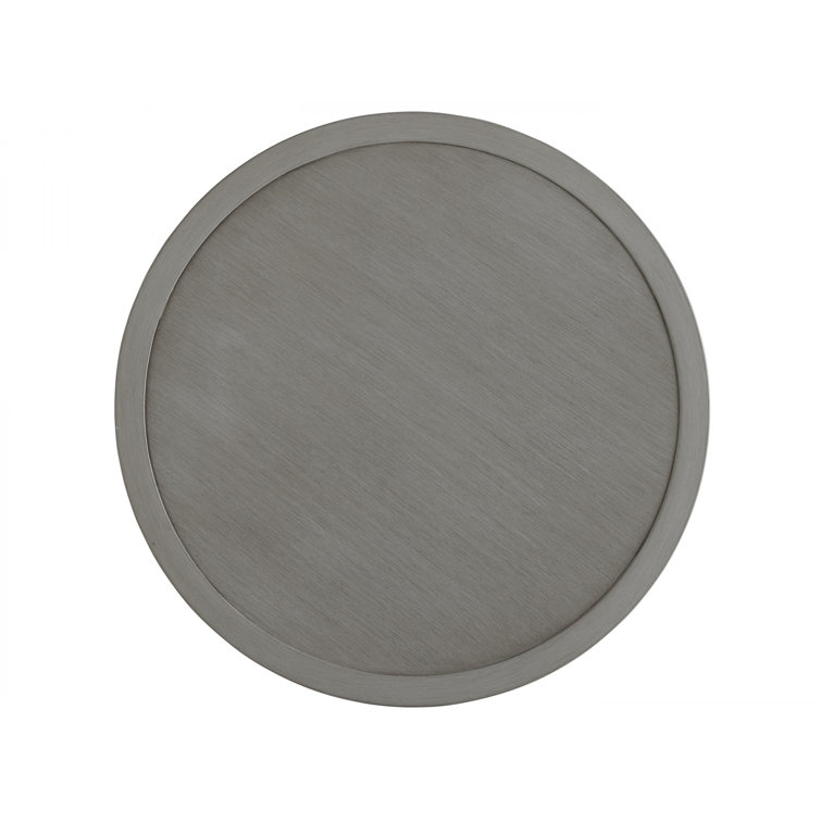 Gray Aluminum Rectangular Side Table with Interlocking Design