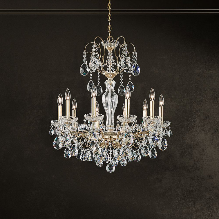 Sonatina French Gold 10-Light Empire Chandelier with Clear Heritage Crystals