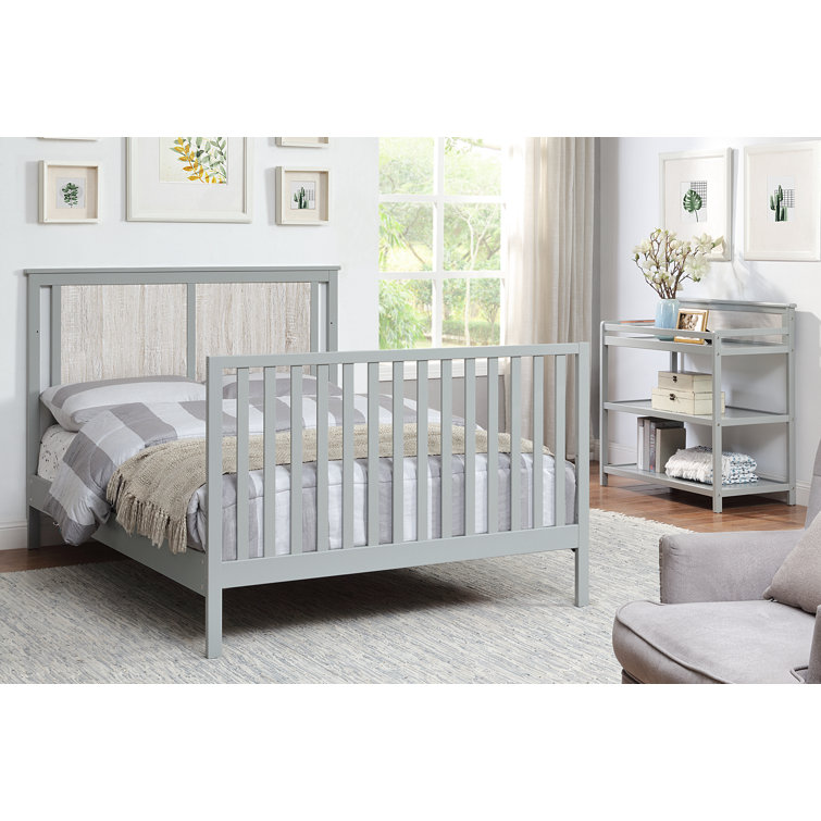 Connelly Gray 4-in-1 Convertible Crib with Veneer Panels