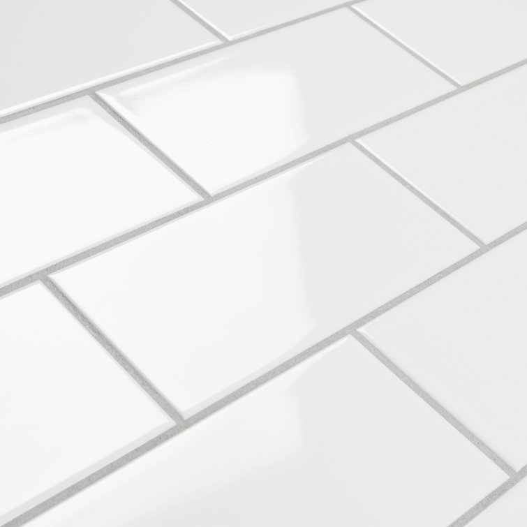Projectos Urban Glossy White Ceramic Subway Wall Tile