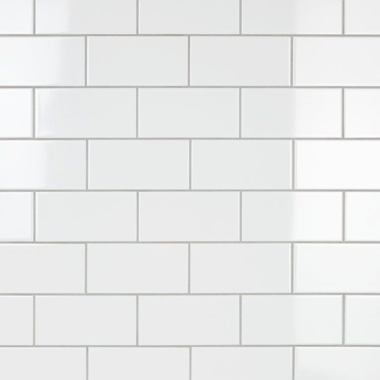 Projectos Urban Glossy White Ceramic Subway Wall Tile