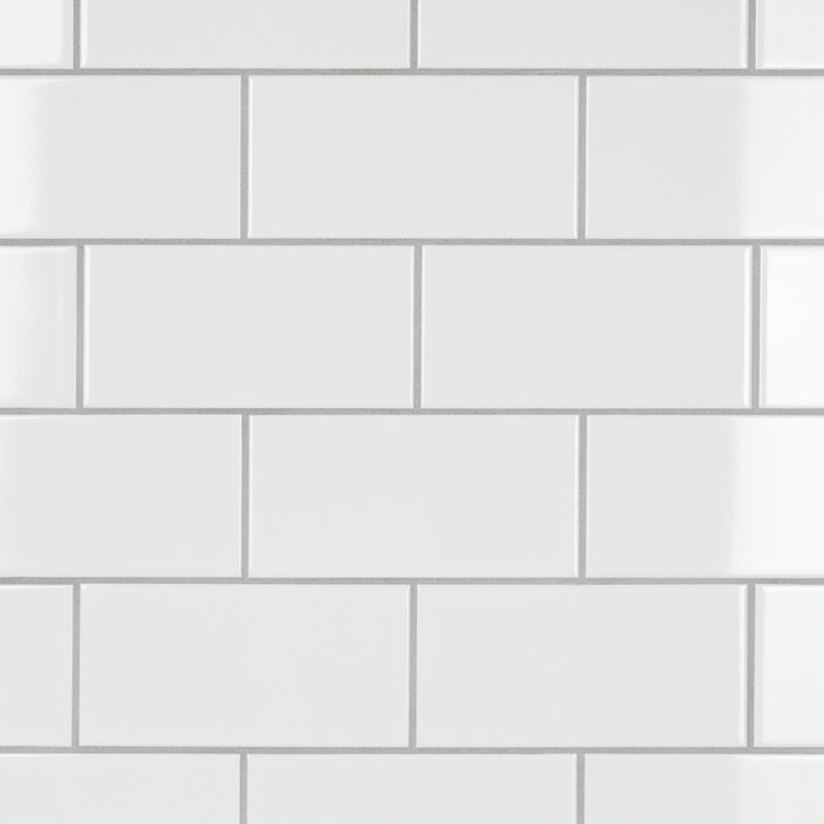 Projectos Urban Glossy White Ceramic Subway Wall Tile