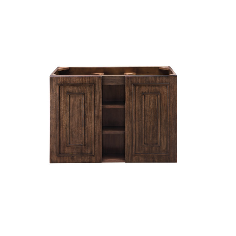 Alicante 39.5" Dark Wood Wall-Mount Single Vanity Base
